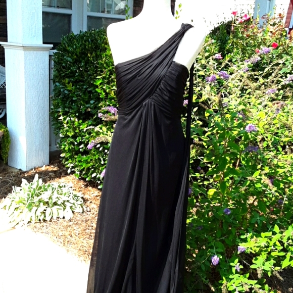 🌞ALEX EVENINGS Black Chiffon Gown - Picture 1 of 9